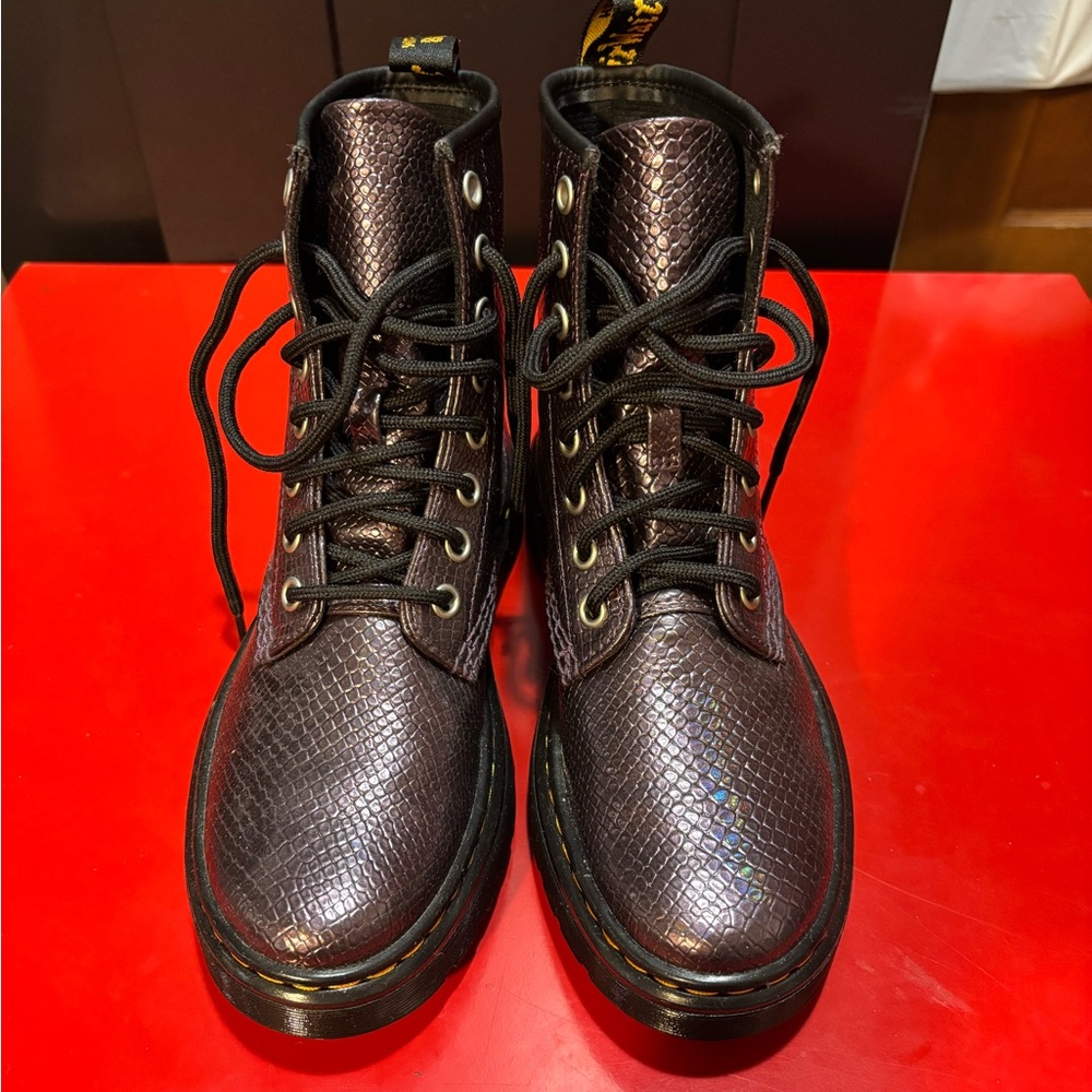 Black Textured Kids Boots